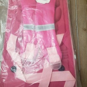 Charming Pink Kids Backpack Princess and Cat 3D